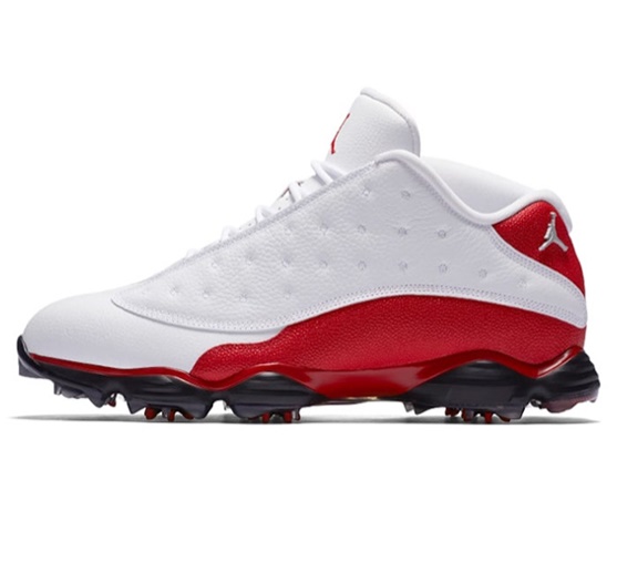 ジョーダン メンズ 27.5cm ゴルフシューズ Jordan 13 Retro Golf Cleat - White Red