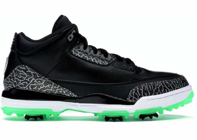 ジョーダン メンズ 27.0cm ゴルフシューズ Jordan 3 Retro Golf - Black Green Glow