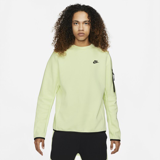 ナイキ メンズ スウェットシャツ Nike Tech Fleece Crew - Volt/Black