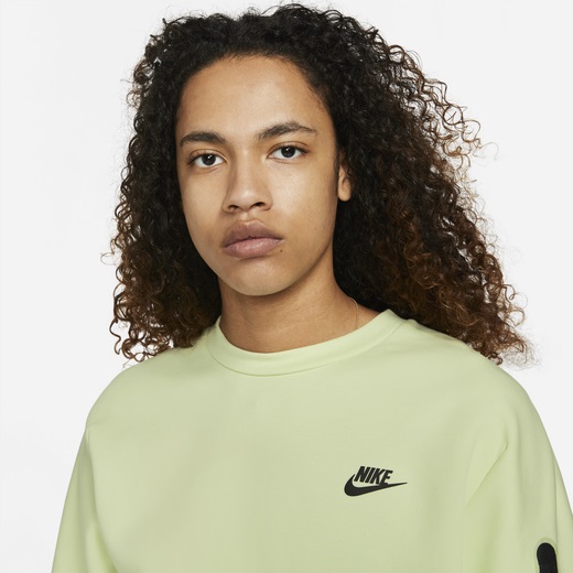 ナイキ メンズ スウェットシャツ Nike Tech Fleece Crew - Volt/Black