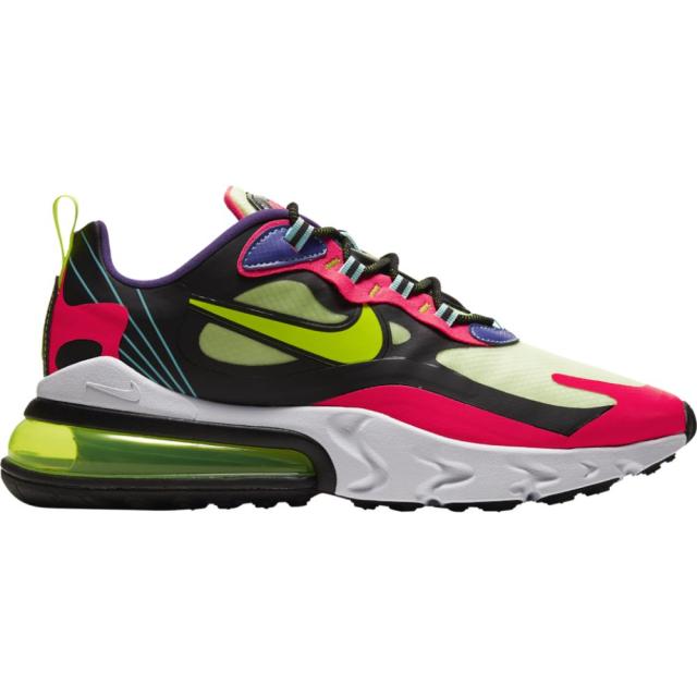 ナイキ メンズ エアマックス２７０ Nike Air Max 270 React スニーカー Black/Volt/Laser Crimson/Hyper Grape
