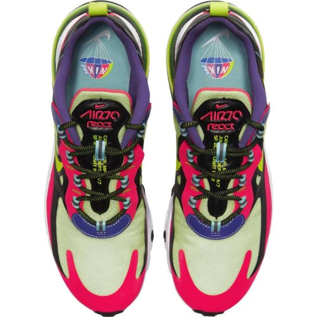 ナイキ メンズ エアマックス２７０ Nike Air Max 270 React スニーカー Black/Volt/Laser Crimson/Hyper Grape_3