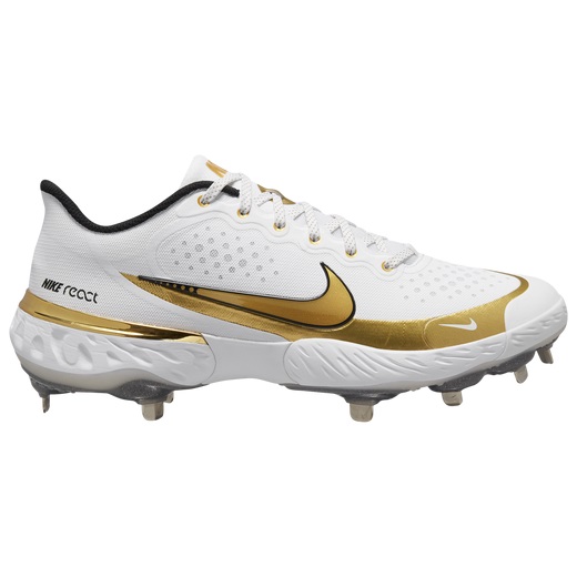 ナイキ メンズ 野球 スパイク Nike Alpha Huarache Elite 3 Low - White/llic Gold/Black
