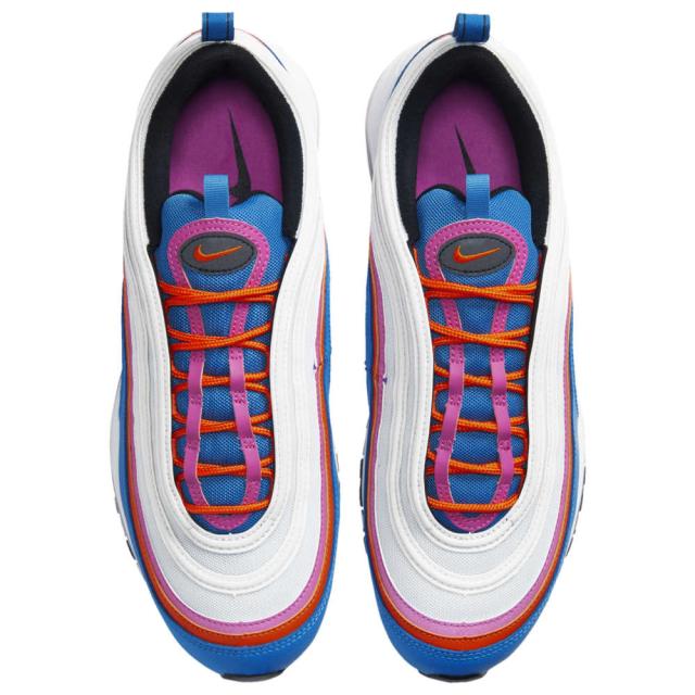 ナイキ メンズ エア マックス９７ Nike Air Max '97 スニーカー White/Black/Active Fuchsia/Magma Orange_3
