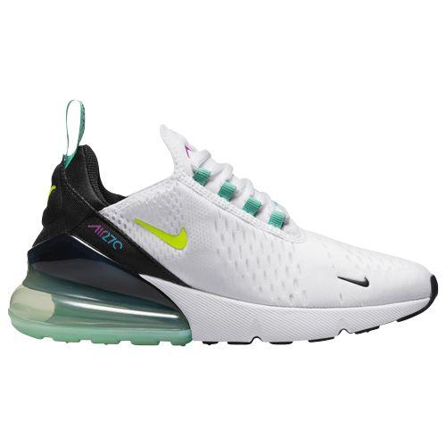 ナイキ キッズ スニーカー Nike Air Max270 GS - White/Volt/Vivid Purple