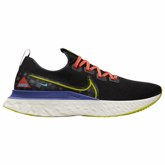 ナイキ メンズ スニーカー Nike React Infinity Run Flyknit ランニングシューズ Black/Bright Cactus/Sail