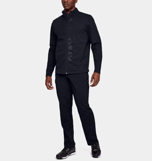即納 アンダーアーマー メンズ Under Armour Storm Full Zip Golf Jackets ゴルフジャケット Black/Black_2