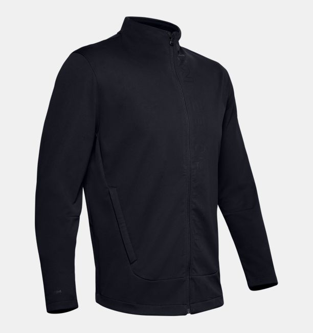 即納 アンダーアーマー メンズ Under Armour Storm Full Zip Golf Jackets ゴルフジャケット Black/Black_3