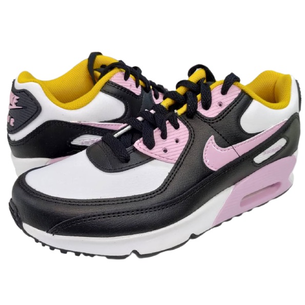 即納 ナイキ キッズ エアマックス90 スニーカー Nike Air Max 90 LTR GS - Black/Arctic Pinkの通販は