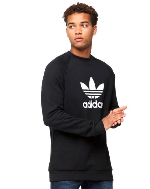 即納 アディダス オリジナルス メンズ adidas Originals Trefoil Crew スウェット トレーナー Black