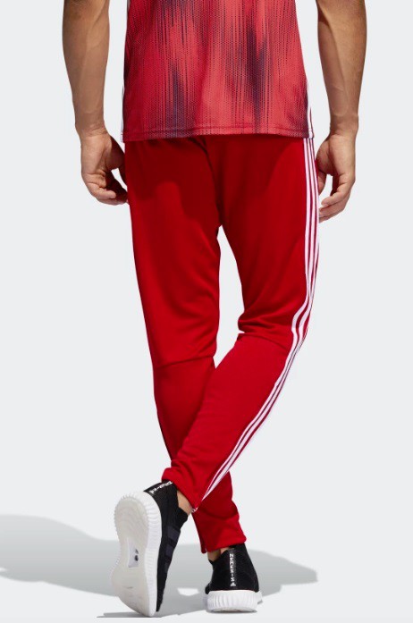 adidas red and white pants