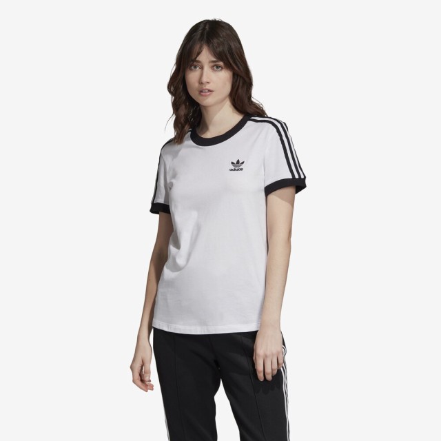 adidas white shirt 3 stripes