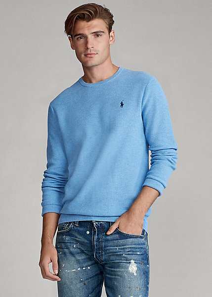 polo cotton crewneck sweater