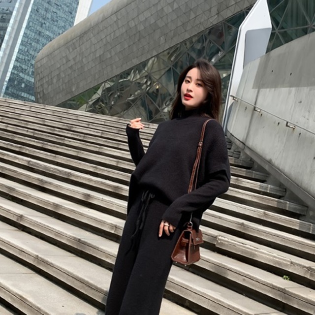 ニットセットアップ レディース 冬 パンツ 秋冬 上下セット 韓国 ファッション レディース セットアップ 秋 冬 秋冬 セットアップ ニットの通販はau Pay マーケット ふくふくの木
