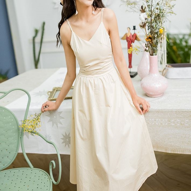 ワンピース バックリボン バックオープン Vネック レディース ひざ下丈 ミモレ丈 袖あり 夏 秋 白ワンピース ロングワンピース かわいい の通販はau Pay マーケット ふくふくの木