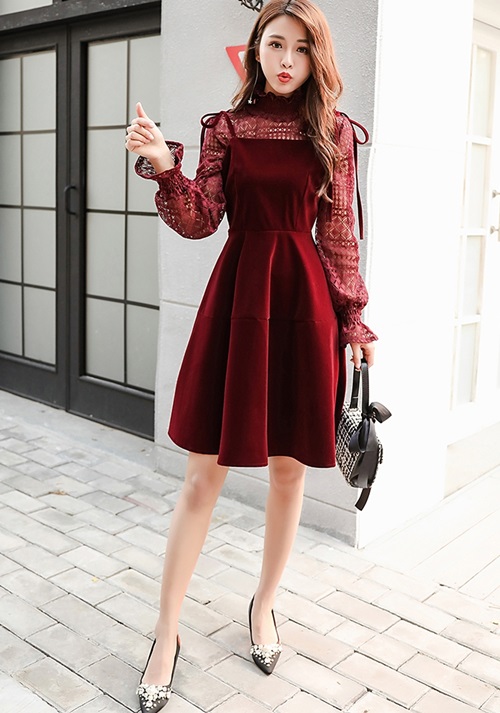 超歓迎 Alias 定価5万 ドレス ワンピース 長袖 シック フォーマル ベロア S 日本正規品 Mahatmaacademy Com