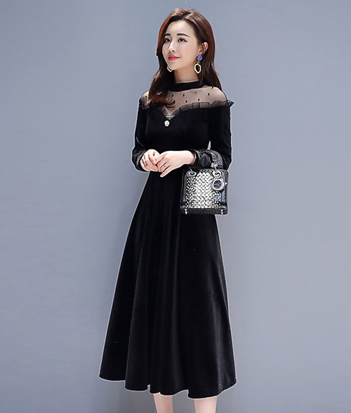 パーティードレス ベロア ベロア ワンピース 結婚式 お呼ばれドレス 冬 秋冬 代 30代 40代 パーティードレス 結婚式 冬 長袖 ひざ丈 ロの通販はau Pay マーケット ふくふくの木