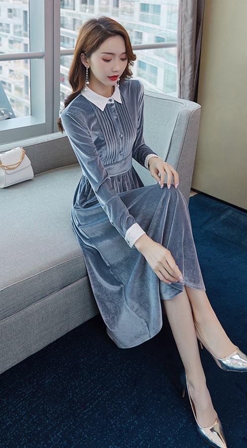 ワンピース 冬 秋 ロング 長袖 ロングワンピース 秋冬 冬 長袖 ベロア ワンピース 英国風 かっこいいワンピース 可愛い ワンピース ベルの通販はau Pay マーケット ふくふくの木