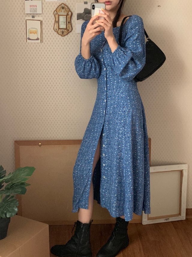 レトロ ワンピース 長袖 大きいサイズ 花柄 ヴィンテージ ワンピース 夏 ロング 長袖 ロングワンピー 春夏 大きサイズ 長袖 シフォン かの通販はau Pay マーケット ふくふくの木