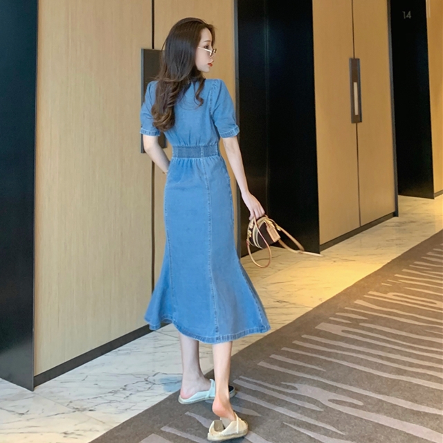 大きいサイズ デニム ワンピース デニムワンピース デニムワンピ マキシ丈ワンピース マキシワンピ マキシ ロングワンピース ロングワンの通販はau Pay マーケット ふくふくの木