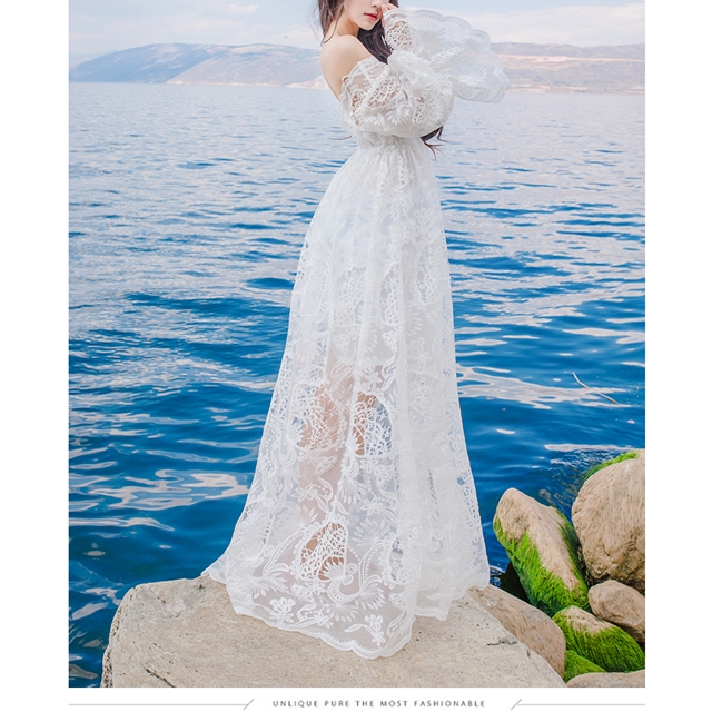 白レース ワンピース レース ワンピース 白 リゾートワンピース リゾート ワンピース ハワイ 沖縄リゾートワンピース 夏ワンピース レデの通販はau Pay マーケット ふくふくの木