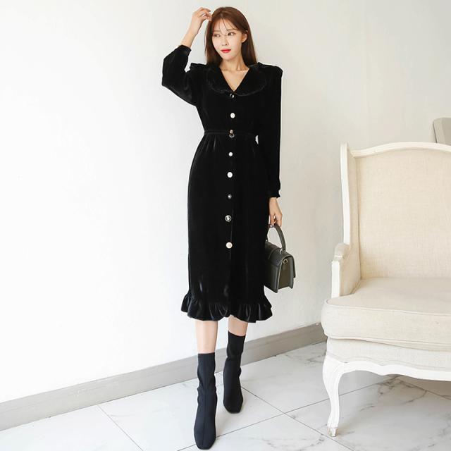 ロングワンピース 冬 ロングワンピース 長袖 長袖ロングワンピース ワンピース 黒 黒ワンピース 黒 ワンピース 長袖 ワンピース ロング の通販はau Pay マーケット ふくふくの木