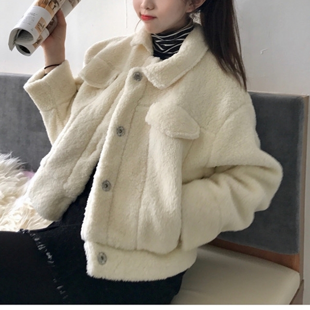 ボアブルゾン もこもこ 厚い ブルゾン カジュアル アウター 韓国 ファッション オルチャン レディース ボアコート ガーリー あったかの通販はau Pay マーケット ふくふくの木