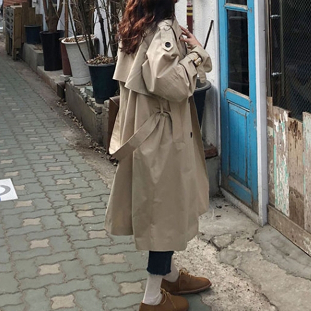 オーバーサイズコートチェスターコート 韓国 ファッション レディース アウター ロング 冬 秋冬 レディース アウター ヘリンボーン 超ロの通販はau Pay マーケット ふくふくの木