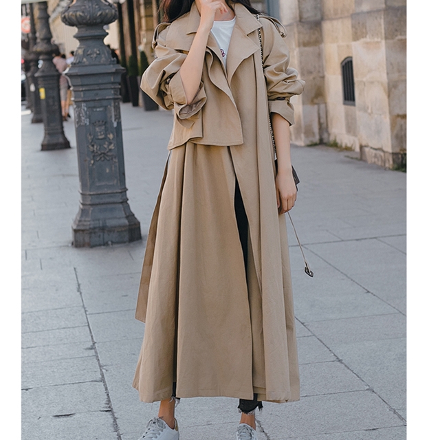 トレンチコート ロング ロングコート アウター レディース 春コート ベルト付き テロンチ キャンディスリーブ カジュアル きれいめ 春の通販はau Pay マーケット ふくふくの木