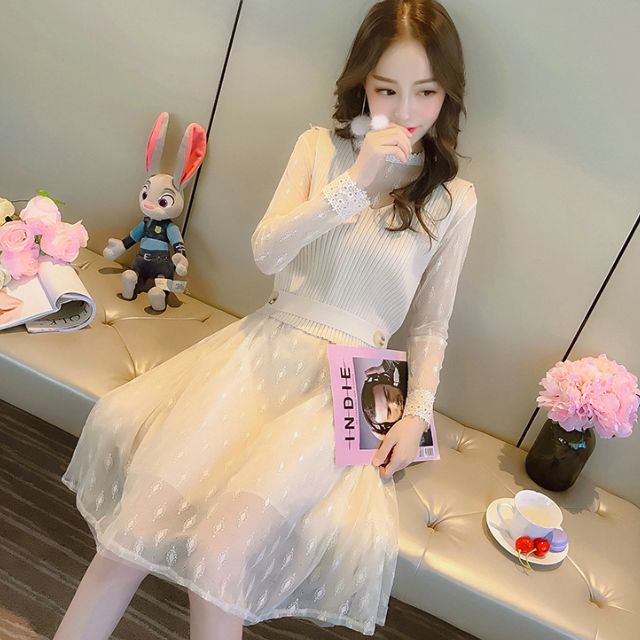 総レース ワンピース レース 黒 白 パーティー トップス 透け感 シースルー 秋冬 大人可愛い きれいめ ひざ丈 ひざ下丈の通販はau Wowma ふくふくの木