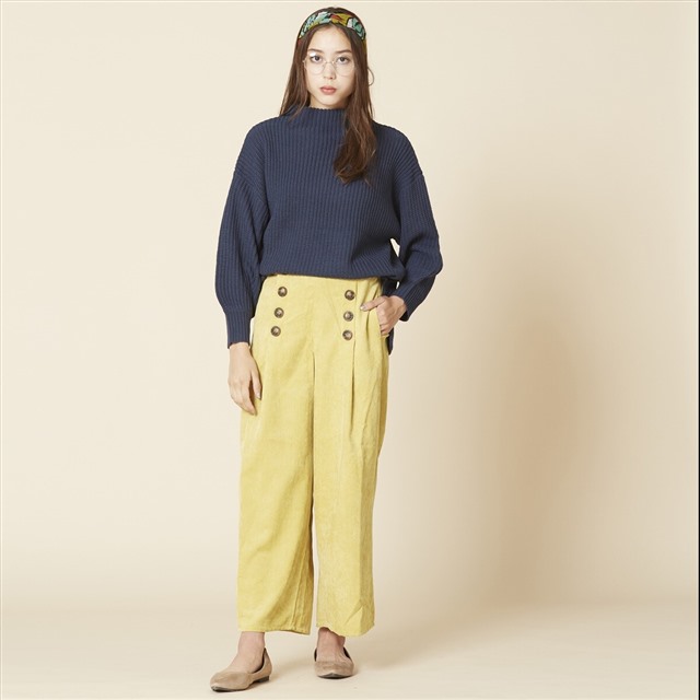 フルレングスパンツ コーデュロイ ハイウエストワイドパンツレディース ボトムス パンツ フルレングスパンツの通販はau Pay マーケット E Simple