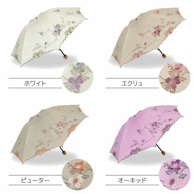 母の日 ギフト 日傘 折りたたみ傘 レディース 花紀行 晴雨兼用傘 Uvカット 完全遮光 耐久撥水 遮熱 涼感 刺繍 晴雨兼用 日傘 花鳥 母の日の通販はau Pay マーケット シノワズリーモダン