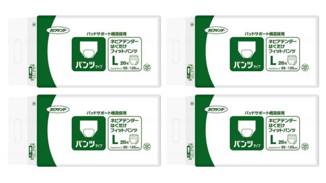 はくだけフィットパンツ　Lサイズ　49501　26枚入×4袋　1ケース　ネピアテンダー 王子ネピア　おむつ 大人用 介護 介助 セット まとめ買い