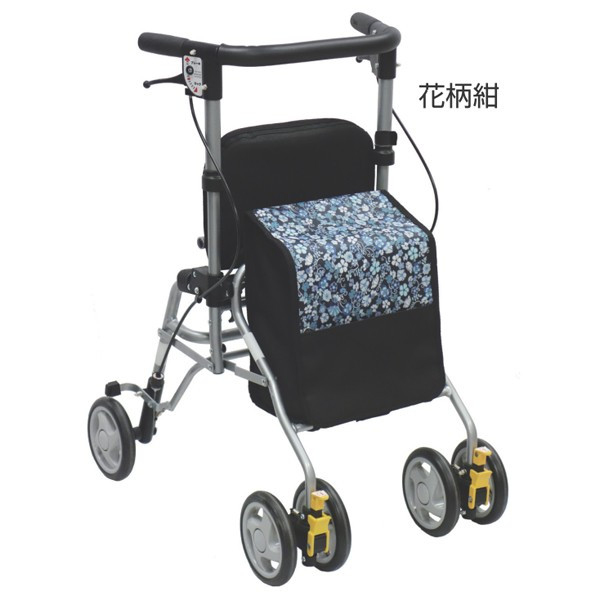 シンフォニーSPスリム ピンク柄 介護用品 歩行補助 歩行車 島製作所