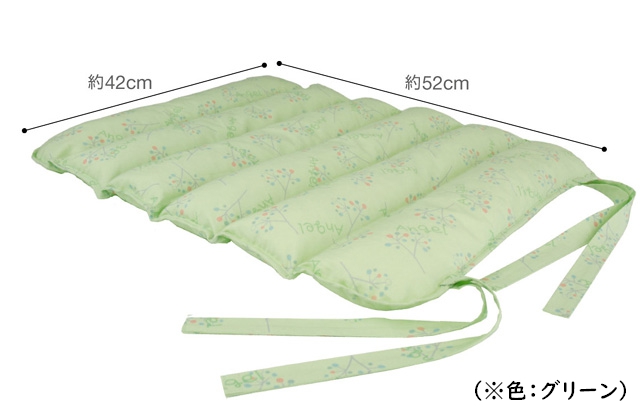 通気ビーズクッション(車いす用) 1625 グリーン 通気ビーズ クッション (車いす用) 東京エンゼル 介護クッション
