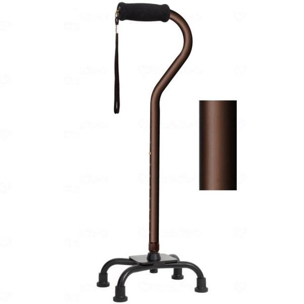 多点杖　オールアルミ四点杖　WB5147　ブラウン　フジホーム　歩行 散歩 介護