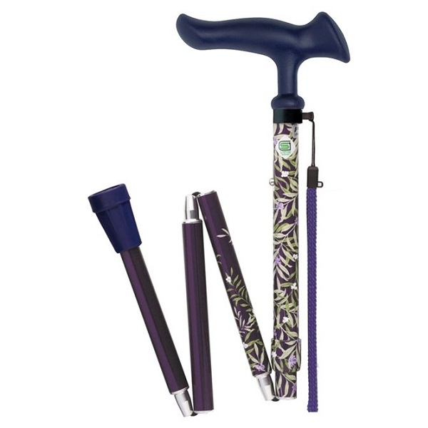 かるがもファム2　折畳　WB5221　リーフネイビー　フジホーム　杖 折り畳み ステッキ 歩行
