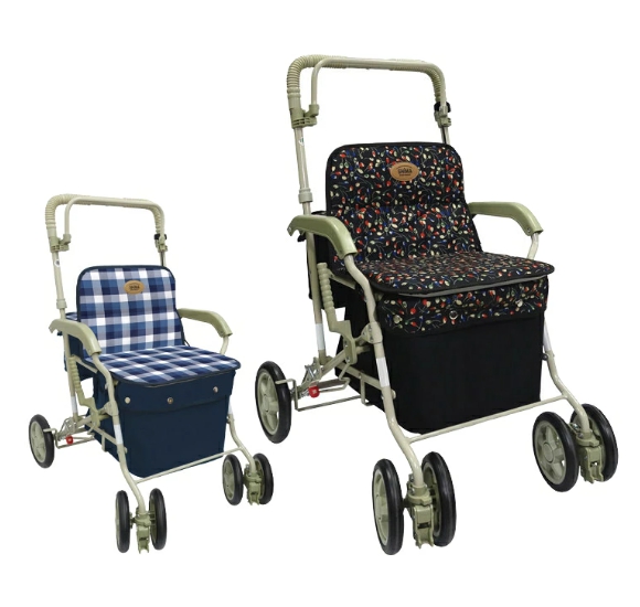 島製作所 マーチS 小花ブラック 島製作所 シルバーカー 小花