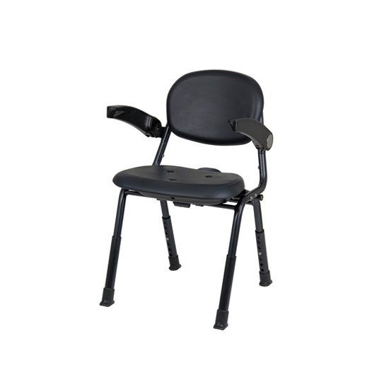 ユニプラス　コンパクトシャワーチェア　BSU12　ブラック　幸和製作所　お風呂 入浴 椅子 介護の通販は