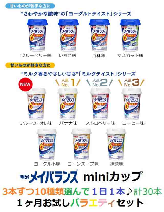 明治 メイバランス Miniカップ フルーツオレ味 125ml