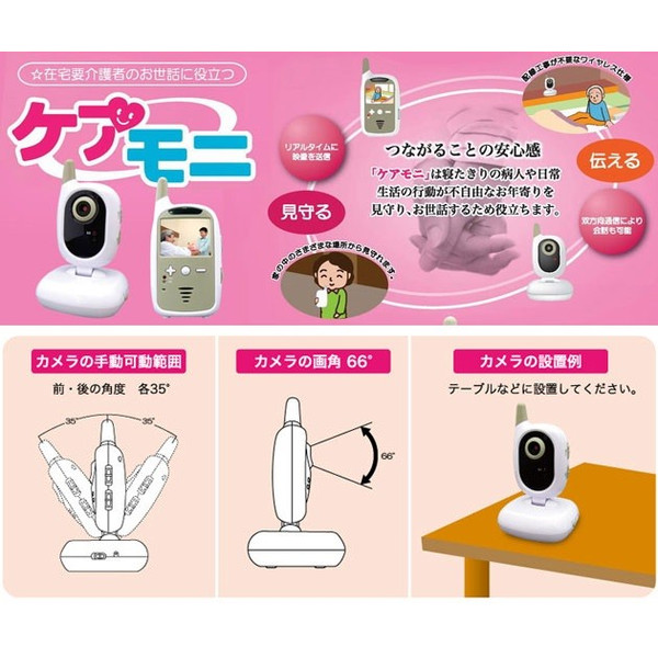 ワイヤレスモニター ケアモニ / TVBC-35（親機＋子機） 東心