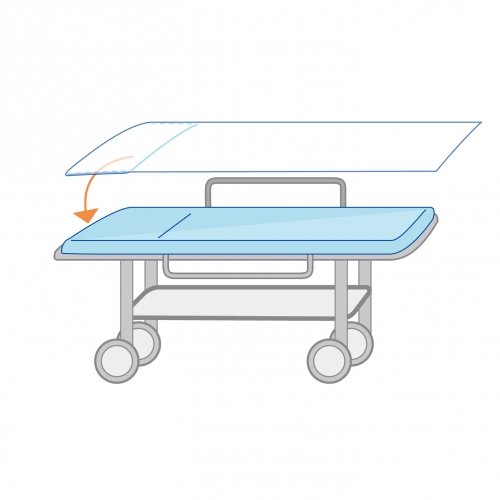 フェルラック　ストレッチャーカバー　076970　撥水/防水タイプ　20枚入　竹虎　カバー自体が汚れたらすぐ交換　使い捨てタイプ　衛生の通販は 5,391円
