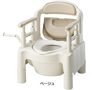 ポータブルトイレFX-CP　ちびくまくん　補高スペーサー無しタイプ　ベージュ　533-554　安寿 アロン化成　介護 介助 排泄 プラスチック製