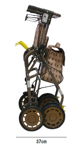 シンフォニー　EVO　Bベージュ　島製作所　歩行車　介護 コンパクト 3WAYキャスター ハイタイプ_2