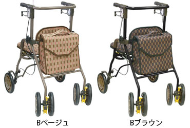 シンフォニー　EVO　Bベージュ　島製作所　歩行車　介護 コンパクト 3WAYキャスター ハイタイプ_4