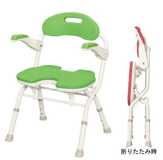 安寿　折りたたみシャワーベンチ　FU（肘掛けはね上げ）の通販は