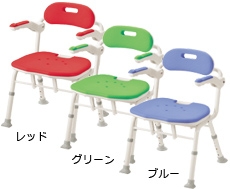 安寿　折りたたみシャワーベンチ　ISフィット　肘掛けはね上げ　アロン化成　お風呂用椅子　介護 介助 入浴の通販は