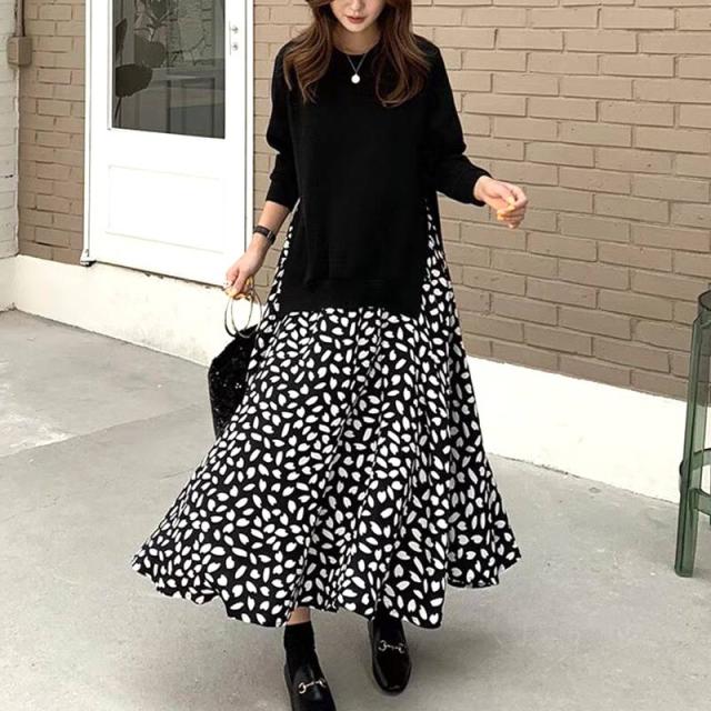 二ット シフォンスカート ワンピース ドッキングワンピース フレアスカート 代 30代 Ba006の通販はau Pay マーケット おひさまブランケット