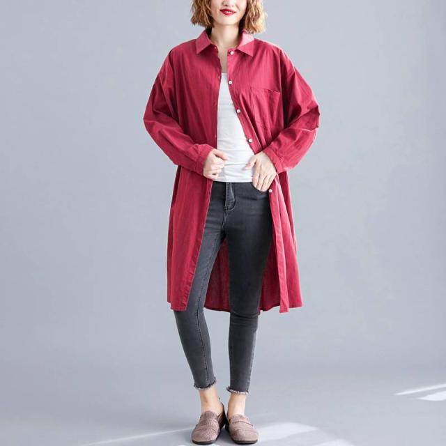 ワンピース シャツワンピース ひざ下丈 ミモレ丈 襟付き 袖あり 長袖 無地 代 デイリー リラックス 秋冬 カーキ ブラウン ライトブルーの通販はau Pay マーケット おひさまブランケット