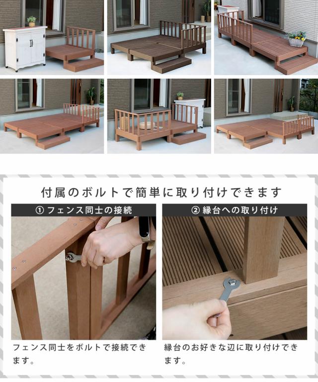 人工木ウッドデッキ ecofeel エコフィール コーナーフェンス PWDE-CN_2